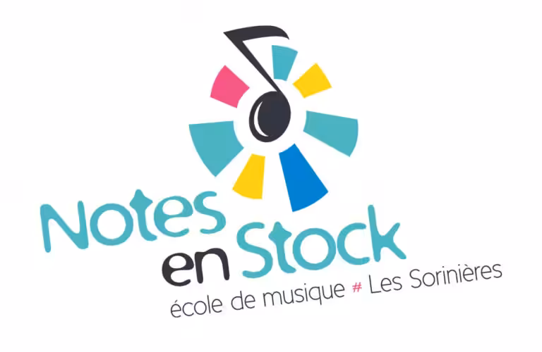 Logo Notes en Stock créé pour l’école de musique des Sorinières