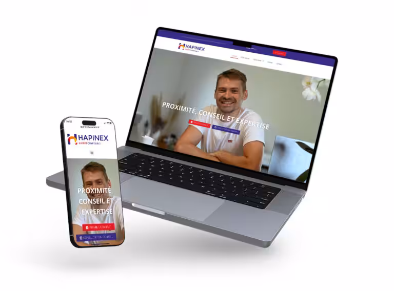 Aperçu du site internet Hapinex, cabinet d’expertise comptable à Vertou
